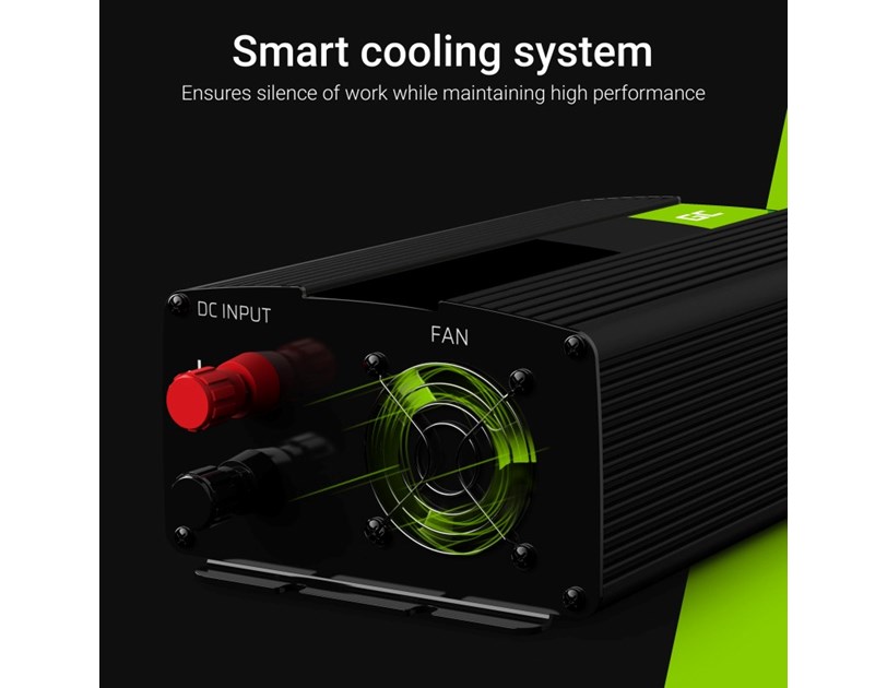 Green Cell strujni inverter 12V na 230V, 300W/600W, za peći i pumpe za centralno grijanje (INV07)