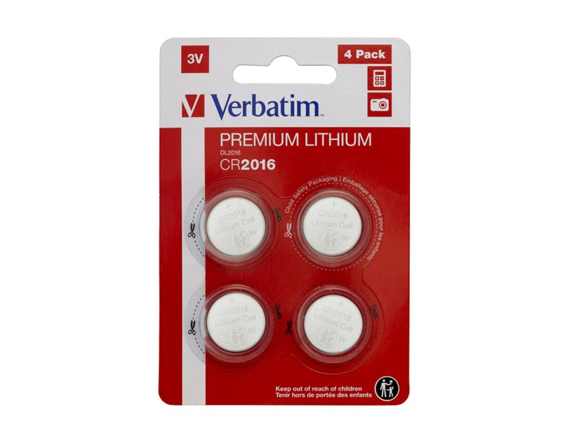 Verbatim CR2016 Lithium baterija, 3V (4 kom./pakiranje)