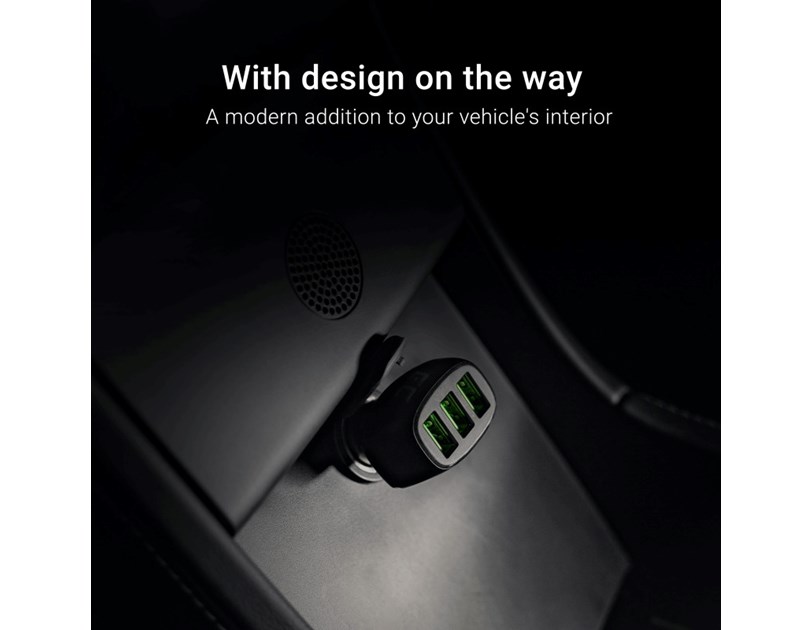 Green Cell auto punjač 54W PowerRide (CADGC01), 3xUSB-A, ultra charge
