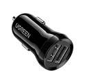 UGREEN auto punjač 24W, 2×USB-A, crni