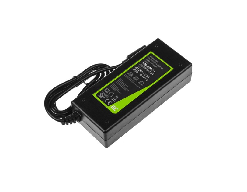 Green Cell (SAD01) punjač za Xiaomi Mijia M365, M365 Pro / Segway Ninebot ES1, ES2, ES3, ES4 / Lime / Hive / Bird, 42V