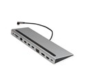 Roline USB-C Multiport Docking Station, 4K HDMI/DP, VGA, 2× USB3.2, 1× USB2.0, 1× SD/Micro SD čitač kartica, 1× USB-C PD, 1× G-LAN, 1×3.5mm
