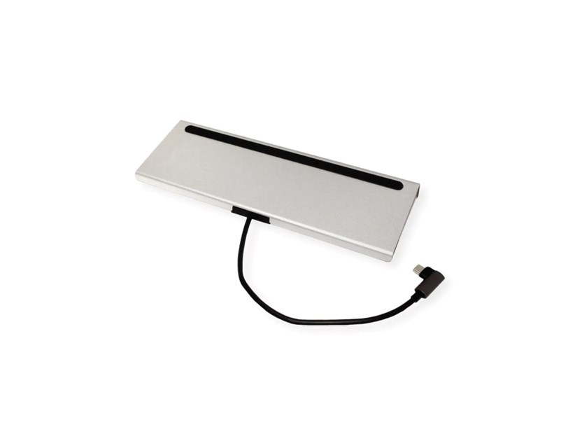 Roline USB-C Multiport Docking Station, 4K HDMI/DP, VGA, 2× USB3.2, 1× USB2.0, 1× SD/Micro SD čitač kartica, 1× USB-C PD, 1× G-LAN, 1×3.5mm