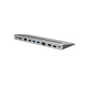 Roline USB-C Multiport Docking Station, 4K HDMI/DP, VGA, 2× USB3.2, 1× USB2.0, 1× SD/Micro SD čitač kartica, 1× USB-C PD, 1× G-LAN, 1×3.5mm