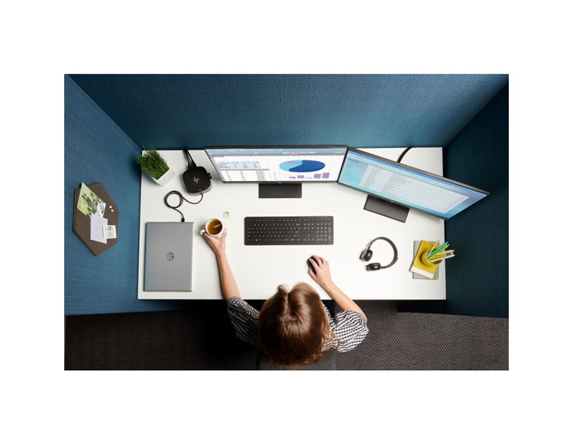 HP USB-C Dock G5 1×USB-C, 2×USB-A, 2×DP 1.4, 1×HDMI 2.0, 1×LAN, crni