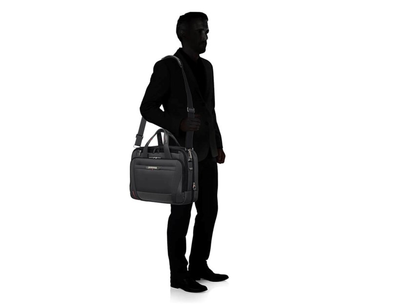 Samsonite torba PRO-DLX 5 za prijenosnike do 15.6", 17/23 L, crna