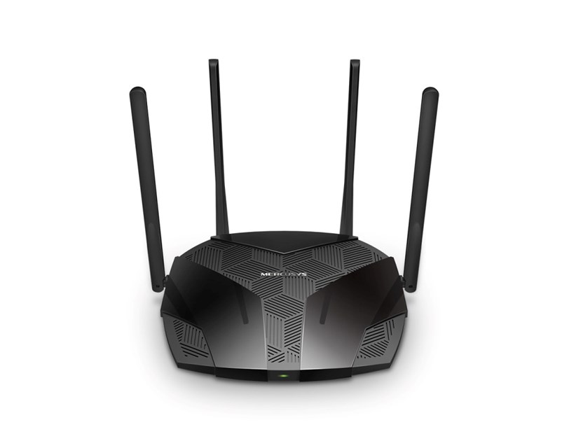 Mercusys MR80X AX3000 bežični usmjerivač (Dual-Band WiFi 6 Router) 574Mbps/2402Mbps (2.4GHz/5GHz), 802.11ax/ac/a/b/g/n, 3×G-LAN, 1×G-WAN, 4×5 dBi fiksne omni-direkcione antene