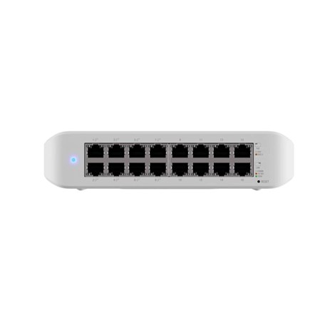 Ubiquiti UniFi Managed 16-port Gigabit Switch, 8-port PoE+, 45W (USW-LITE-16-PoE)
