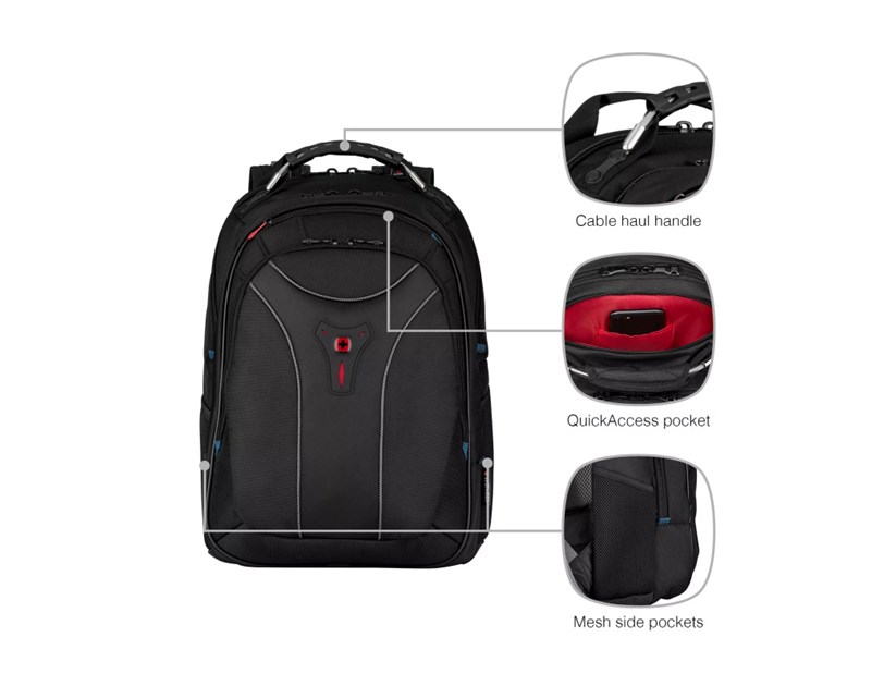 Wenger ruksak Carbon za prijenosnike do 17", crni