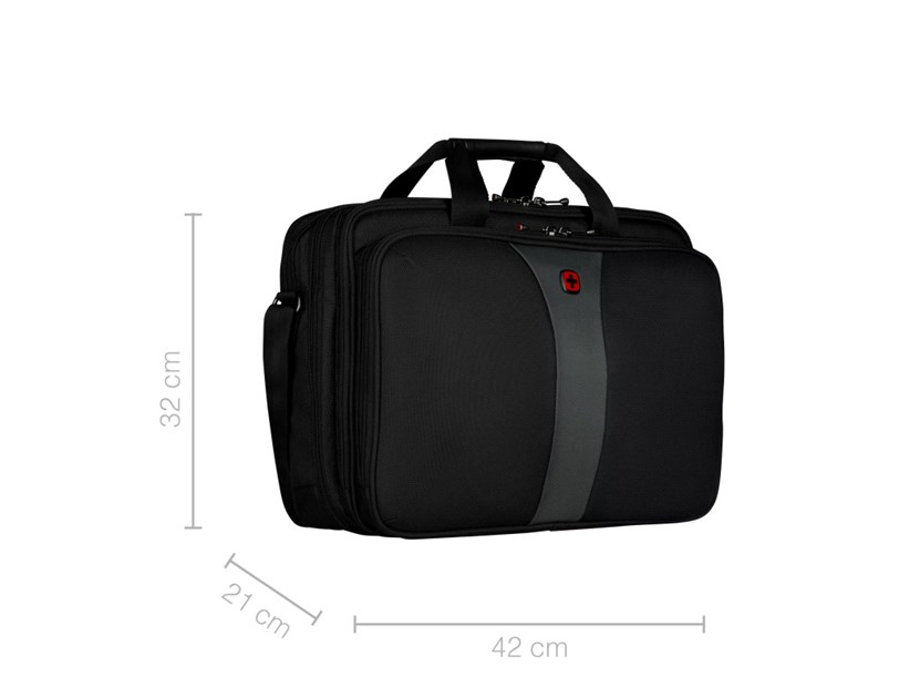Wenger torba Legacy Triple za prijenosnike do 17", crna