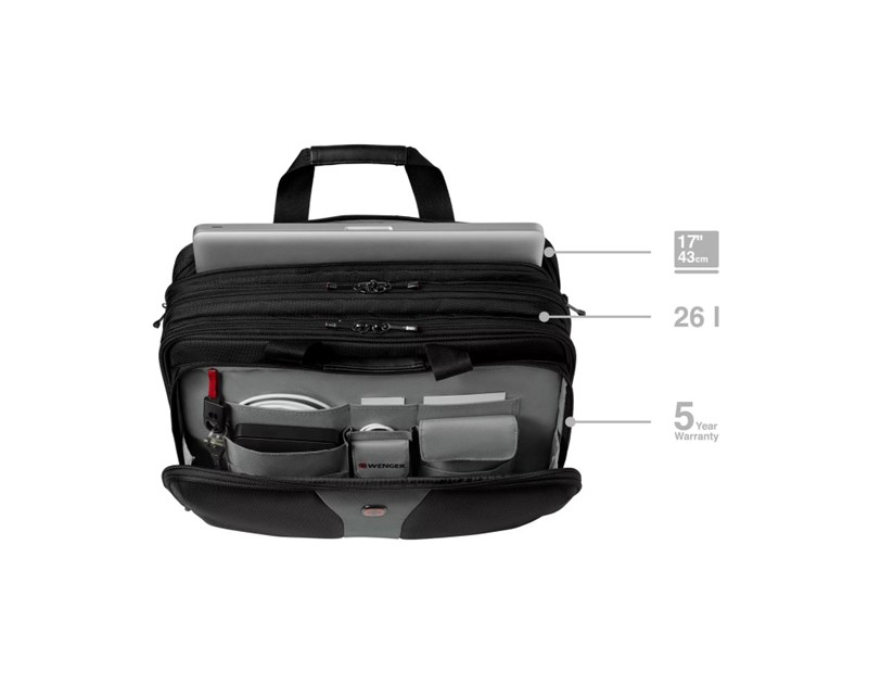 Wenger torba Legacy Triple za prijenosnike do 17", crna