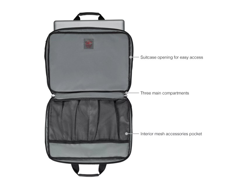 Wenger torba Legacy Triple za prijenosnike do 17", crna