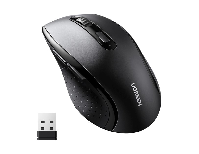 UGREEN bežični miš, 1600 DPI, USB, crni