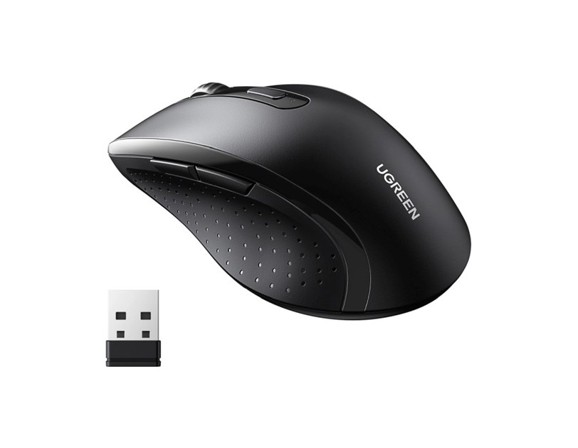 UGREEN bežični miš, 1600 DPI, USB, crni