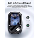 UGREEN SILENT bežični miš, 4000 DPI, USB, sivi