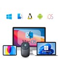 UGREEN FUN+ MU102 bežični miš, 4000 DPI, bluetooth, USB-C punjenje, plavi