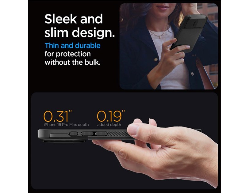 Spigen Optik Armor MagSafe, black - iPhone 16 Pro Max (ACS08015)
