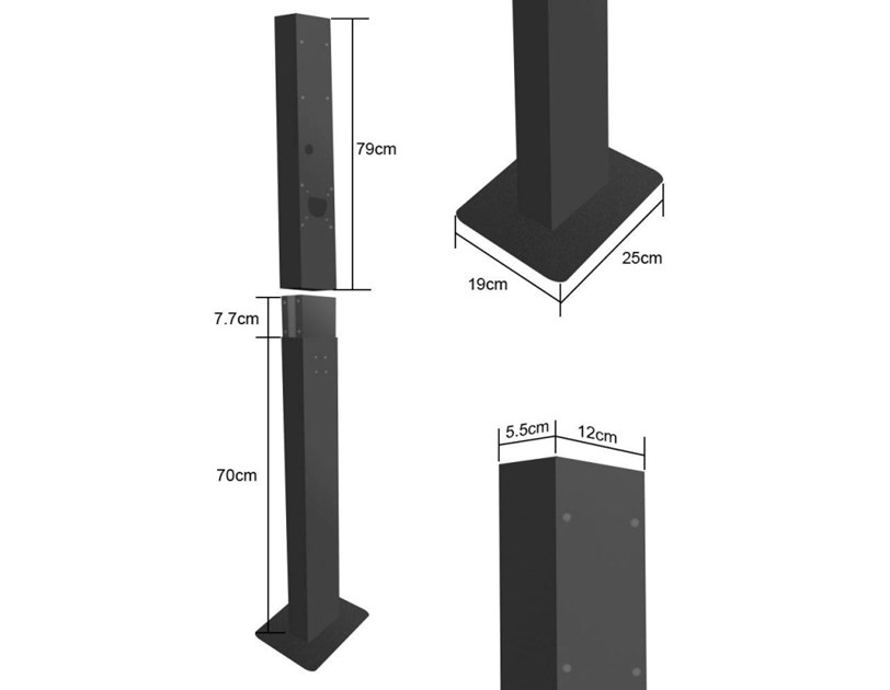 Green Cell (EVSTND01) postolje za montažu za Wallbox stanice za punjenje električnih automobila