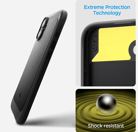 Spigen Rugged Armor MagSafe, matte black - iPhone 16 Plus (ACS08087)