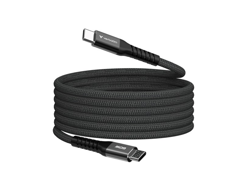 Verbatim Sync & Charge Magnetic kabel USB-C na USB-C 60W 120 cm - crni