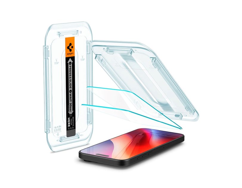 Spigen Glass tR EZ Fit 2 Pack, transparency - iPhone 16 Pro (AGL07928)