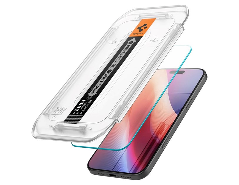 Spigen Glass tR EZ Fit 2 Pack, transparency - iPhone 16 Pro (AGL07928)