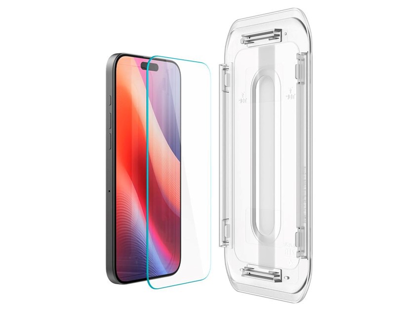 Spigen Glass tR EZ Fit 2 Pack, transparency - iPhone 16 Pro (AGL07928)