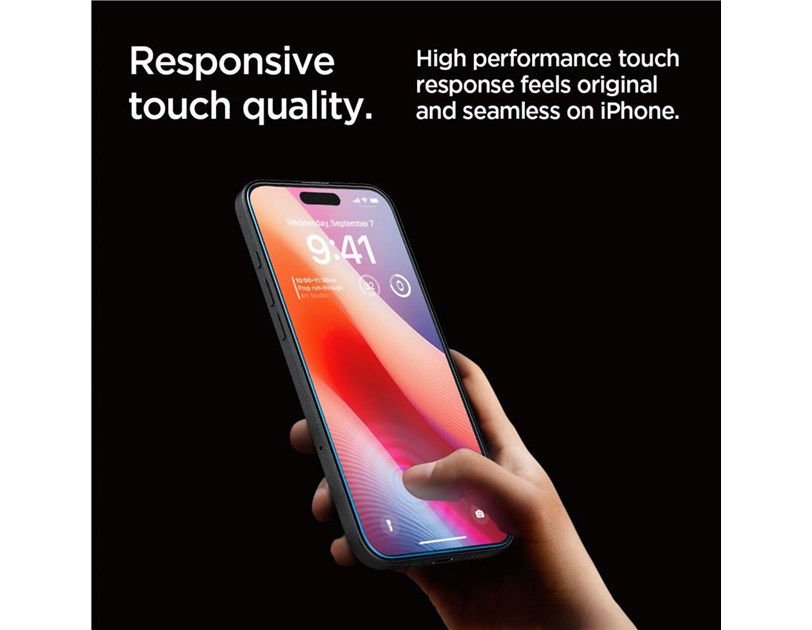 Spigen Glass tR EZ Fit 2 Pack, transparency - iPhone 16 Pro (AGL07928)