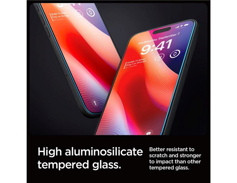 Spigen Glass tR EZ Fit 2 Pack, transparency - iPhone 16 Pro Max (AGL07907)