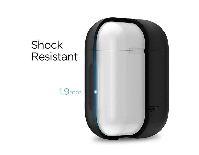 Spigen Silicone case, zaštitna maska za AirPods, crna - AirPods 1/2019 (066CS24808)