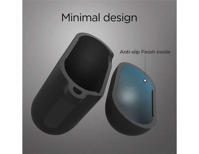 Spigen Silicone case, zaštitna maska za AirPods, crna - AirPods 1/2019 (066CS24808)