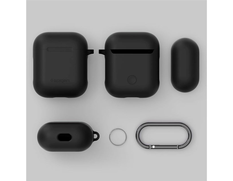 Spigen Silicone case, zaštitna maska za AirPods, crna - AirPods 1/2019 (066CS24808)