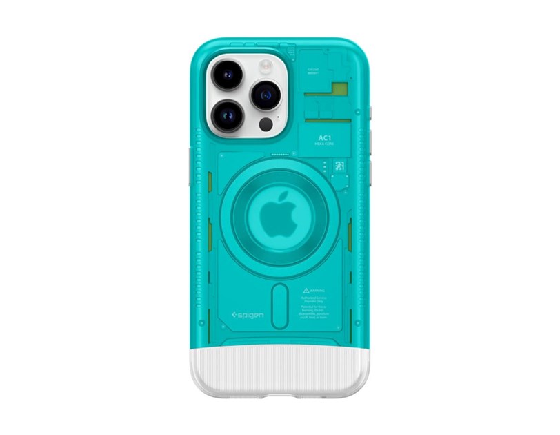 Spigen Classic C1 MagSafe, bondi blue - iPhone 15 Pro (ACS06743)