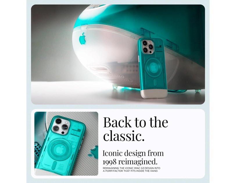 Spigen Classic C1 MagSafe, bondi blue - iPhone 15 Pro (ACS06743)