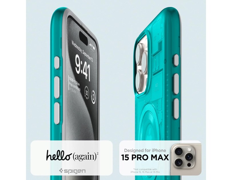 Spigen Classic C1 MagSafe, bondi blue - iPhone 15 Pro Max (ACS06608)