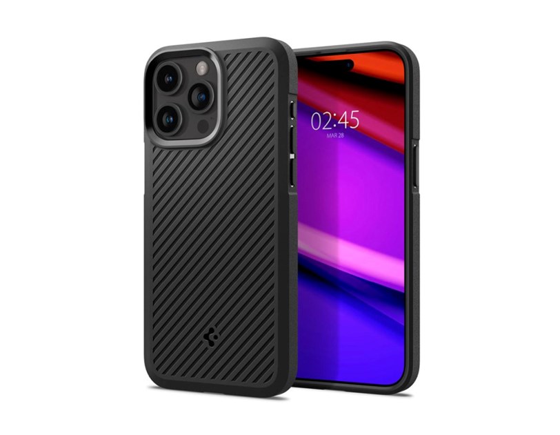 Spigen Core Armor, zaštitna maska za telefon, mat crna - iPhone 15 Pro Max (ACS06441)