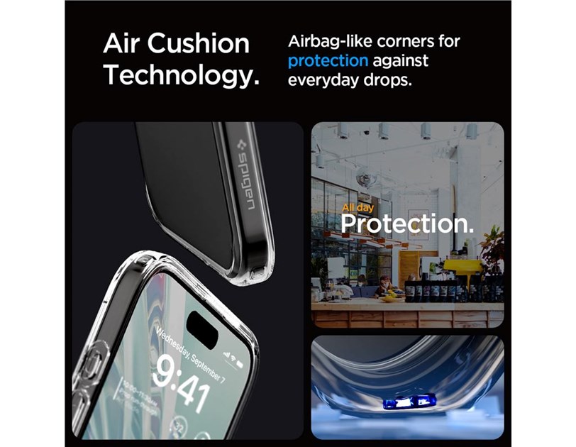 Spigen Ultra Hybrid, zaštitna maska za telefon, prozirna - iPhone 15 Pro Max (ACS06565)