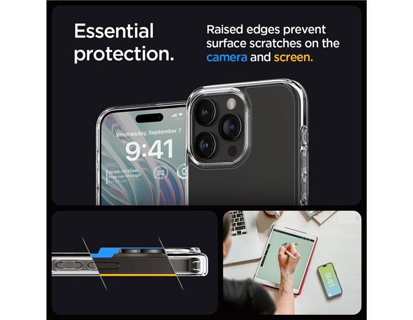 Spigen Ultra Hybrid, zaštitna maska za telefon, prozirna - iPhone 15 Pro Max (ACS06565)