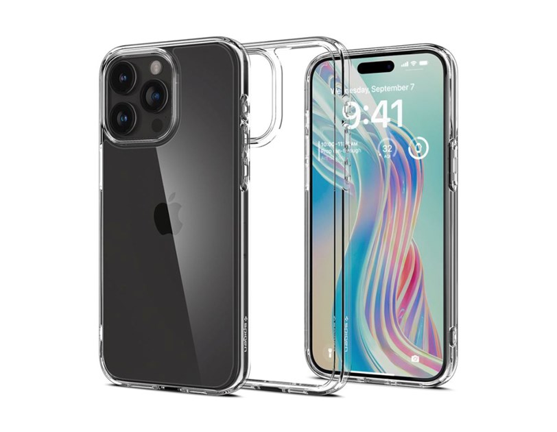 Spigen Crystal Hybrid, zaštitna maska za telefon, prozirna - iPhone 15 Pro Max (ACS06446)