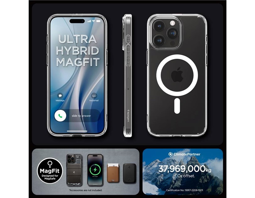 Spigen Ultra Hybrid MagSafe, zaštitna maska za telefon, bijela - iPhone 15 Pro Max (ACS06576)