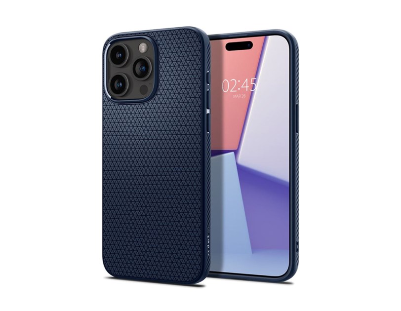 Spigen Liquid Air, zaštitna maska za telefon, tamno plava - iPhone 15 Pro (ACS06705)