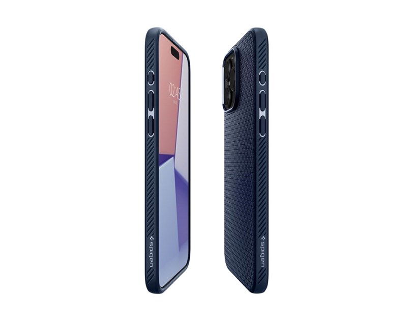 Spigen Liquid Air, zaštitna maska za telefon, tamno plava - iPhone 15 Pro (ACS06705)
