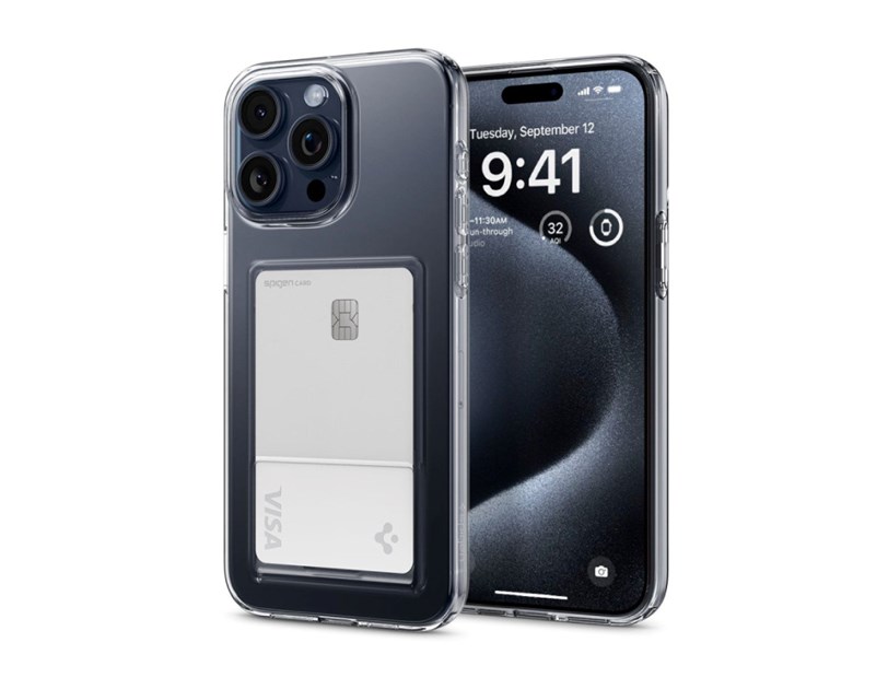 Spigen Crystal Slot, crystal clear, zaštitna maska za telefon - iPhone 15 Pro (ACS06726)