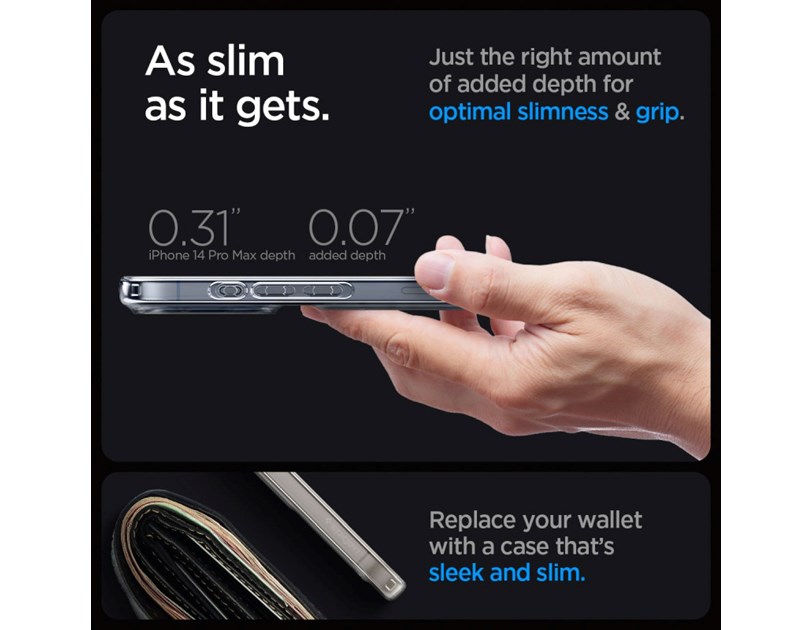 Spigen Crystal Slot, crystal clear, zaštitna maska za telefon - iPhone 15 Pro (ACS06726)