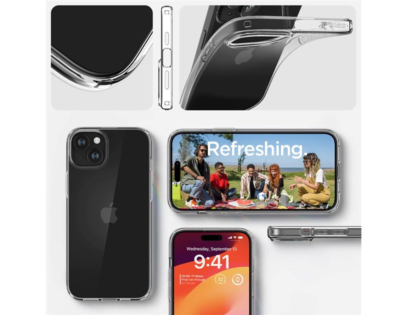 Spigen Liquid Crystal, zaštitna maska za telefon, prozirna - iPhone 15 Plus (ACS06647)