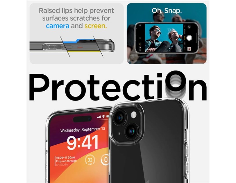 Spigen Liquid Crystal, zaštitna maska za telefon, prozirna - iPhone 15 Plus (ACS06647)