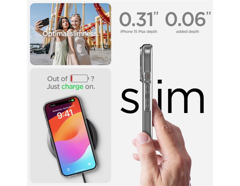 Spigen Liquid Crystal, zaštitna maska za telefon, prozirna - iPhone 15 Plus (ACS06647)