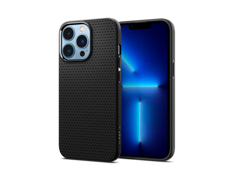 Spigen Liquid Air, zaštitna maska za telefon, mat crna - iPhone 15 Plus (ACS06650)