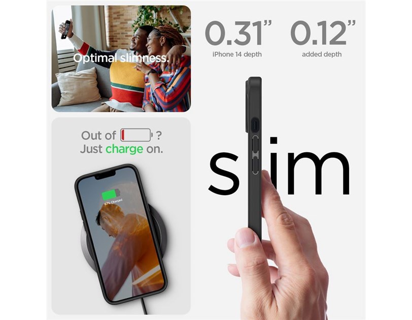 Spigen Ultra Hybrid, zaštitna maska za telefon, frost black - iPhone 14 Plus (ACS04901)