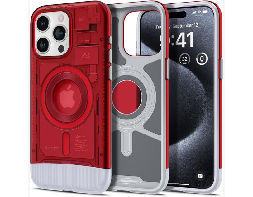 Spigen Classic C1 MagSafe, ruby - iPhone 15 Pro Max (ACS06609)